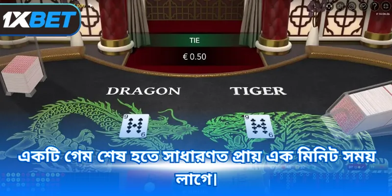 একটি গেম শেষ হতে সাধারণত প্রায় এক মিনিট সময় লাগে।