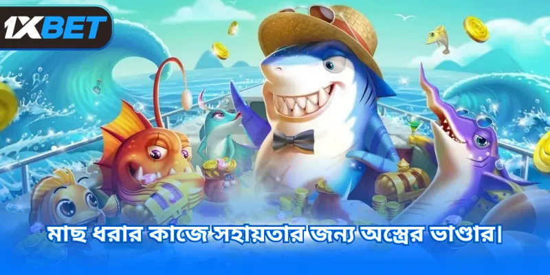 মাছ ধরার কাজে সহায়তার জন্য অস্ত্রের ভাণ্ডার।